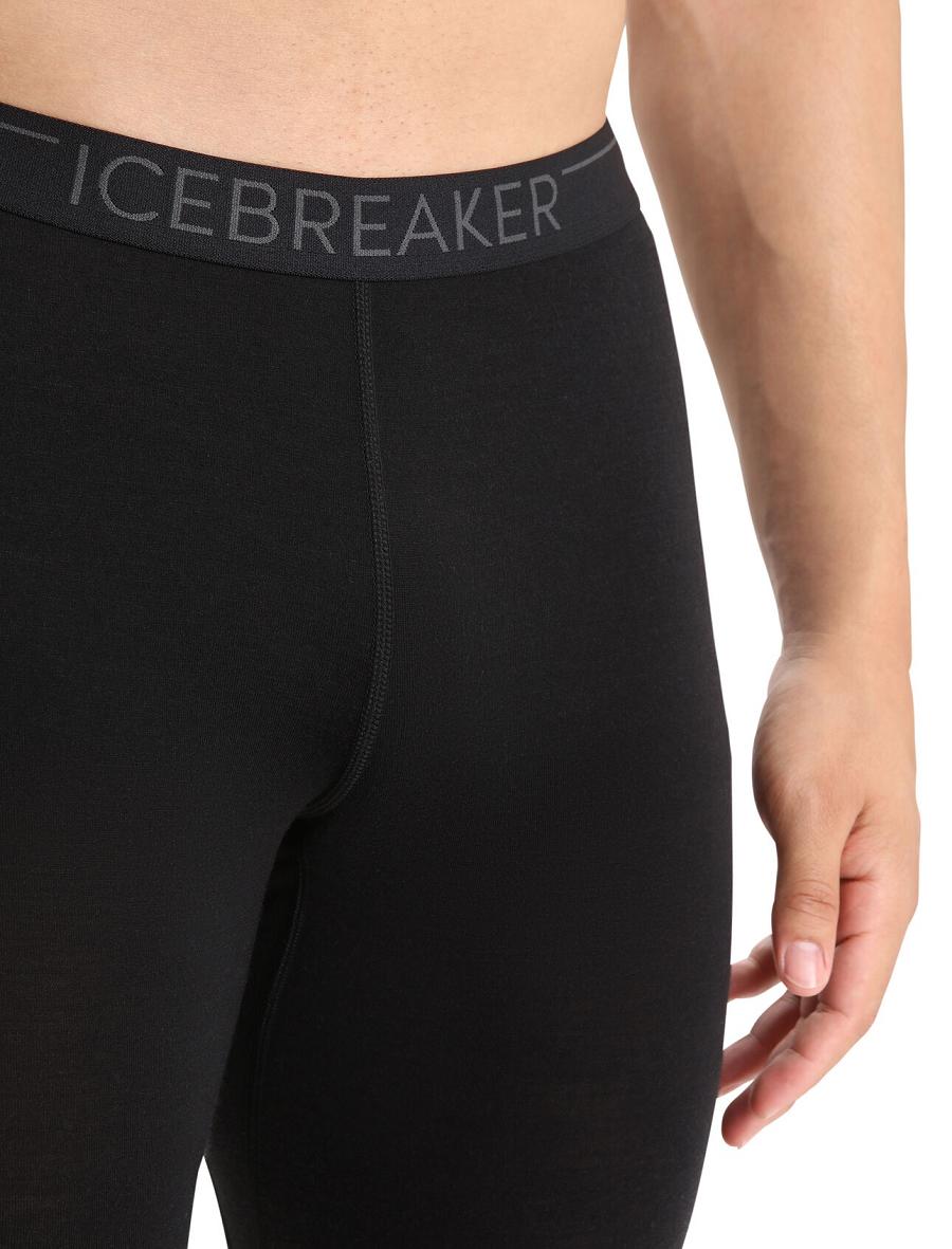 Leggings Icebreaker BodyfitZone™ Merino 150 Zone Thermal Homme Noir | FR 1140ZUTG